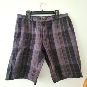 MICHAEL Michael Kors Cotton/Linen Plaid Shorts 36